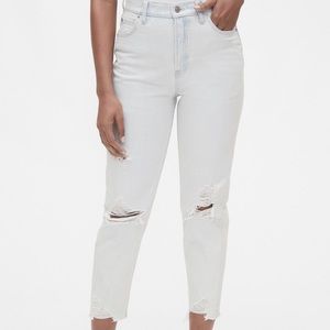 EUC Gap High Rise Destructed Mom Jeans
